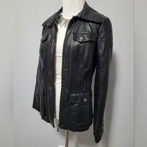 Kismet Faux Leather Moto style jacket, size small‎